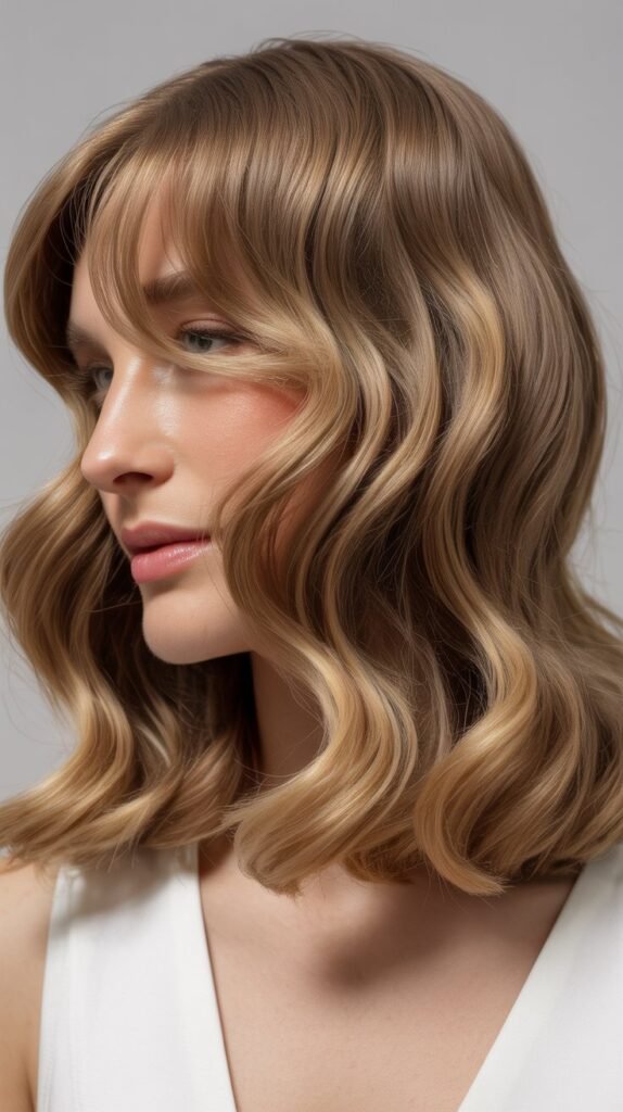 Side-Parted Waves with Swooping Bangs
