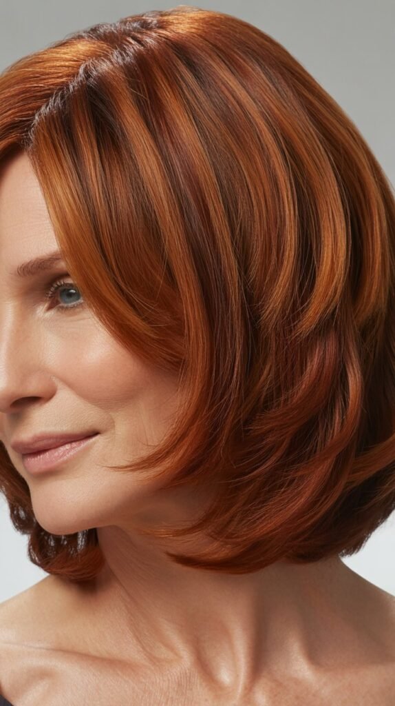 The Auburn/Red Layered Bob