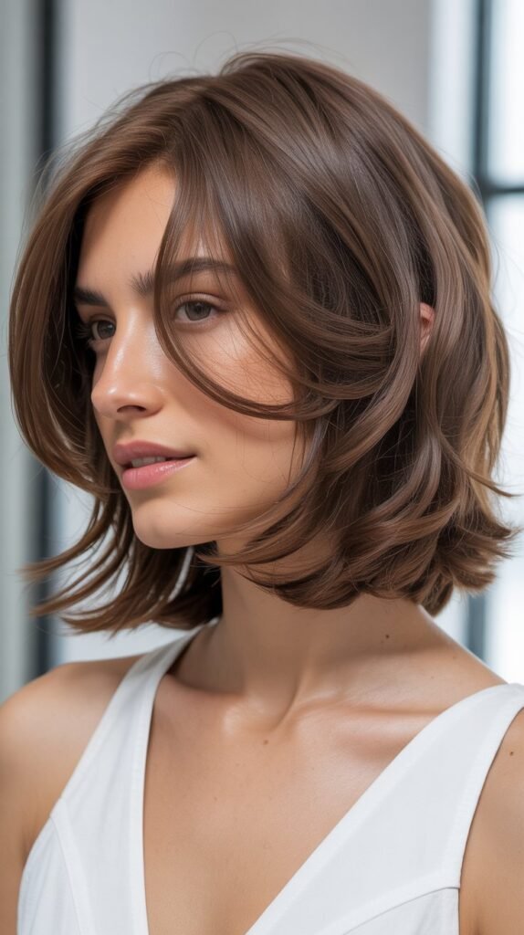 Layered Long Bob with Face-Framing