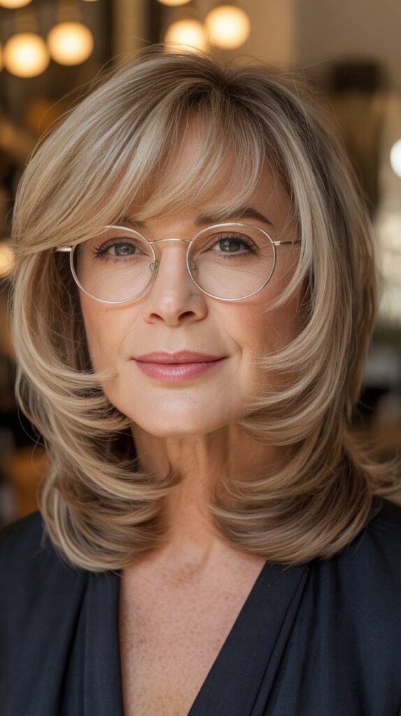 Layered Wispy Curtain Bangs