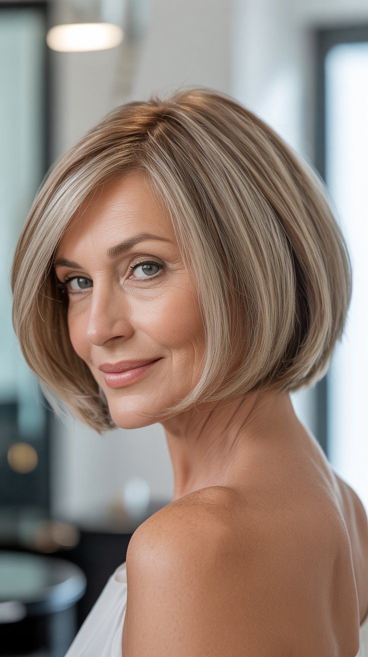 37 Stylish Short Bob Haircuts for Thin Fine Hair Over 50