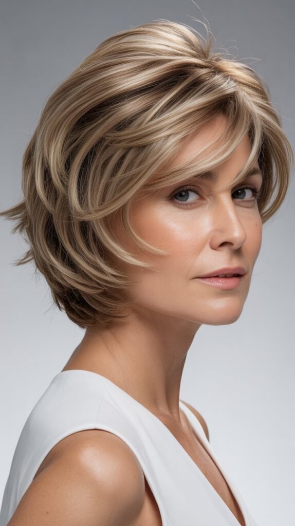 The Textured Choppy Bob with Irregular Layers
