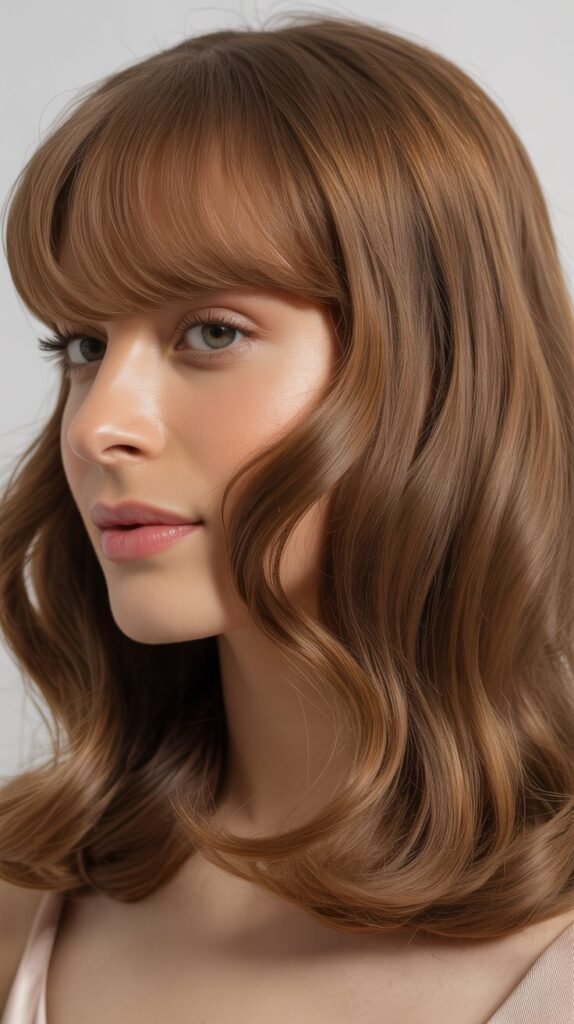 Rounded Bangs for Soft Feminine Appeal