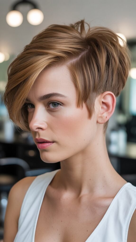 Side-Swept Asymmetrical Pixie