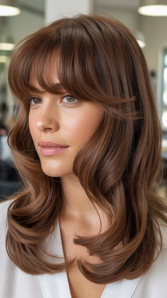 Long Fringe Bangs for Versatile Styling