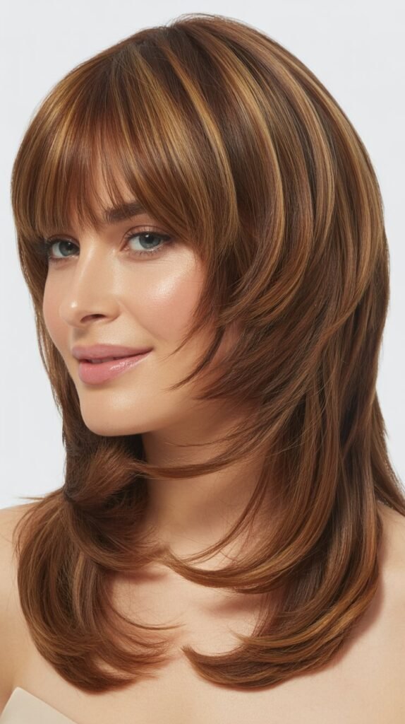 Stacked Layers with Full Bangs