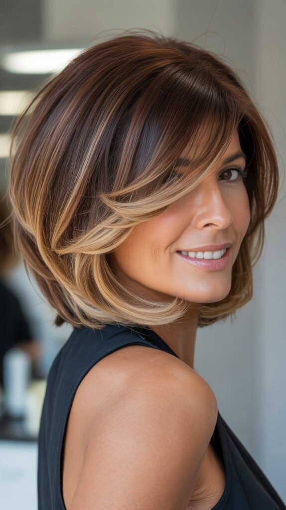 Stacked Bob with Balayage Ombre