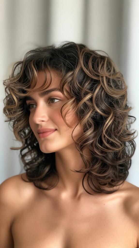 Layered Curly Lob