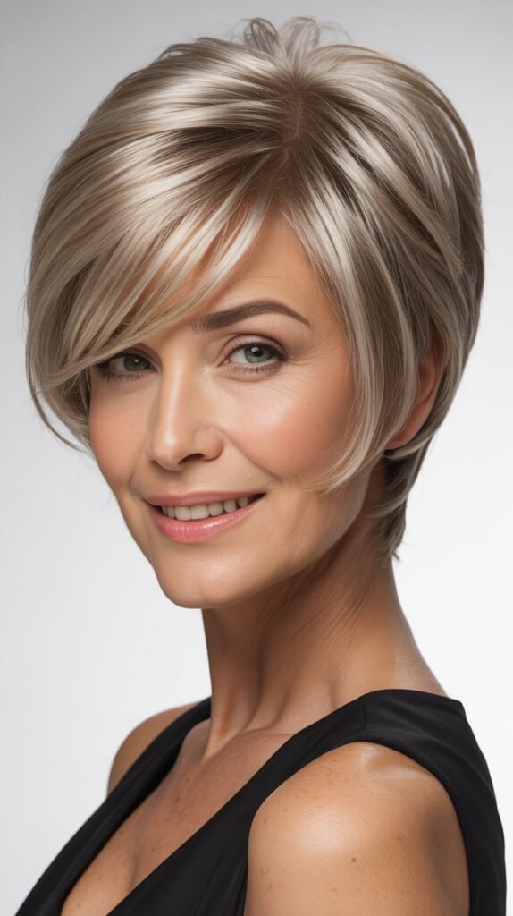 Asymmetrical Fringe with Angled Pixie