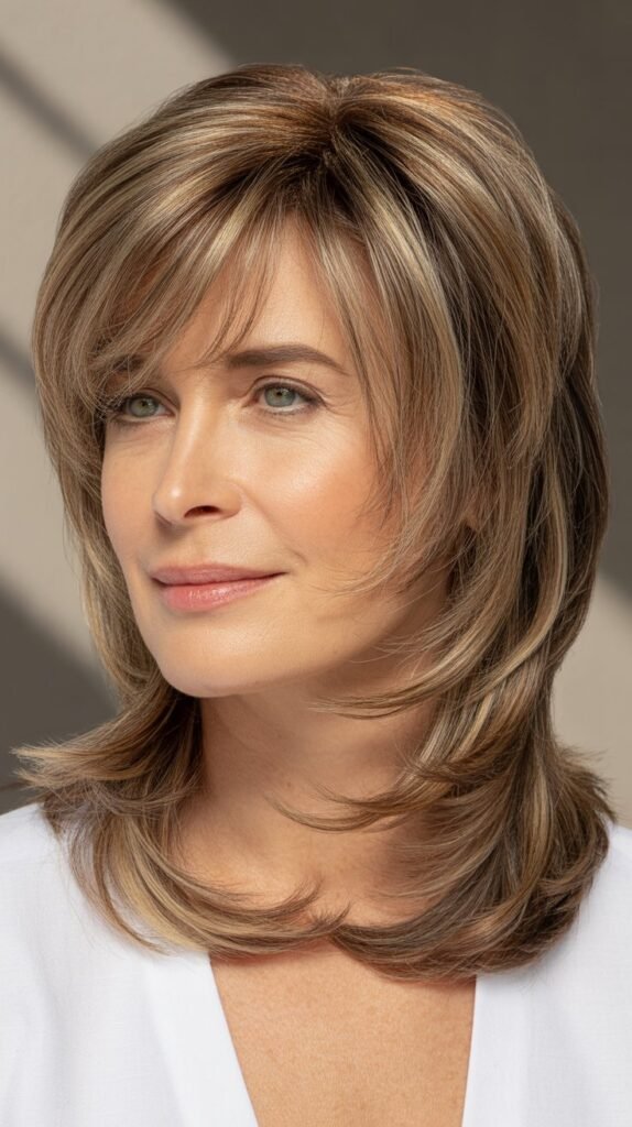 Piece-y Bangs with Bronde Highlights
