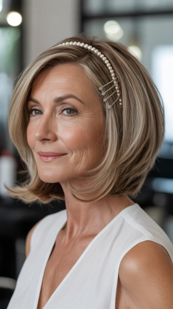 The Layered Bob Styled with Accessories