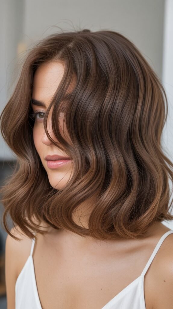 Wavy Collarbone Cut with Hidden Layers