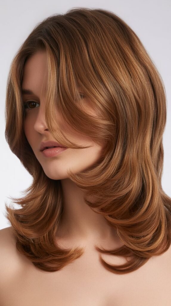 Soft Layered Waves at Shoulder Length