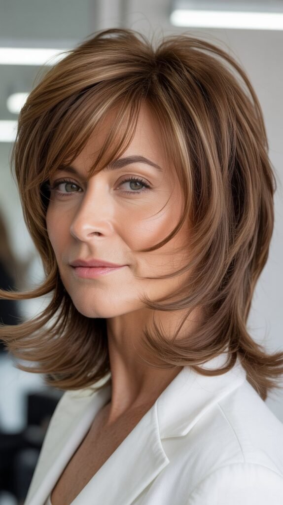 Layered Shag with Feathered Bangs