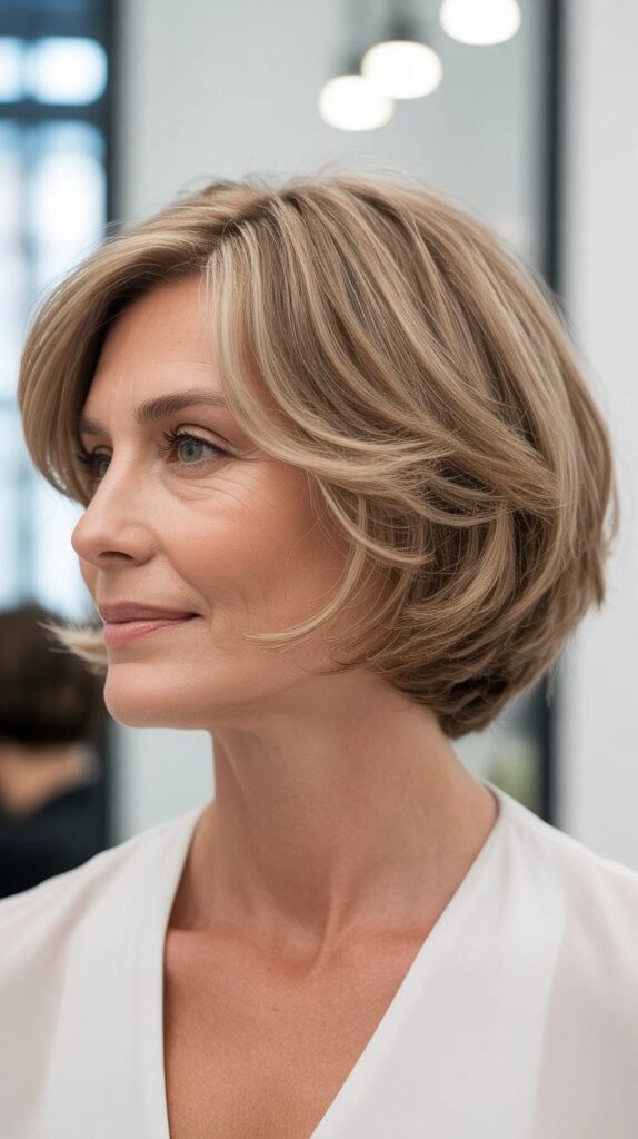  Layered Bob with Face-Framing Pieces