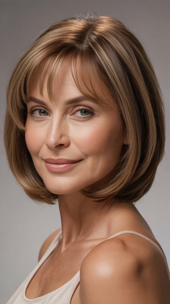 Soft Bob with Arched Bangs