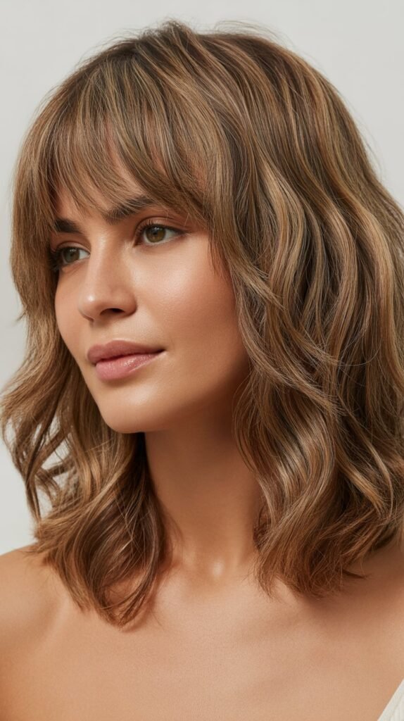 Tousled Midi with Piecey Bangs