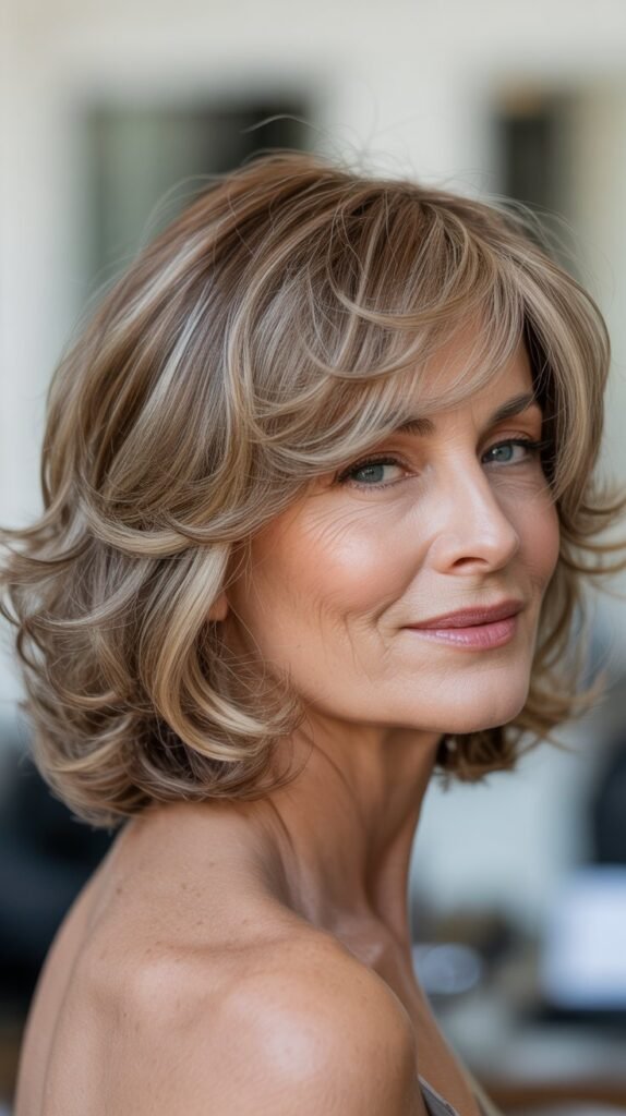 Tousled Lob with Lowlights