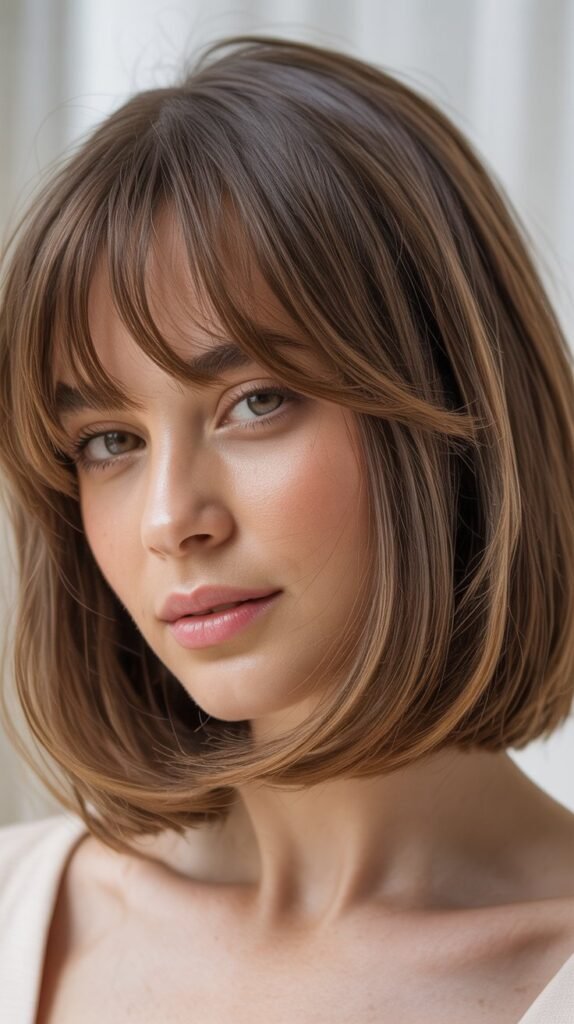 Soft Fringe with Face-Framing Bob