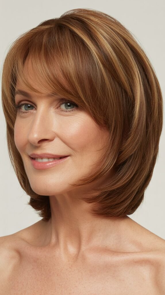 Blunt Bob with Straight Bangs for Classic Simplicity