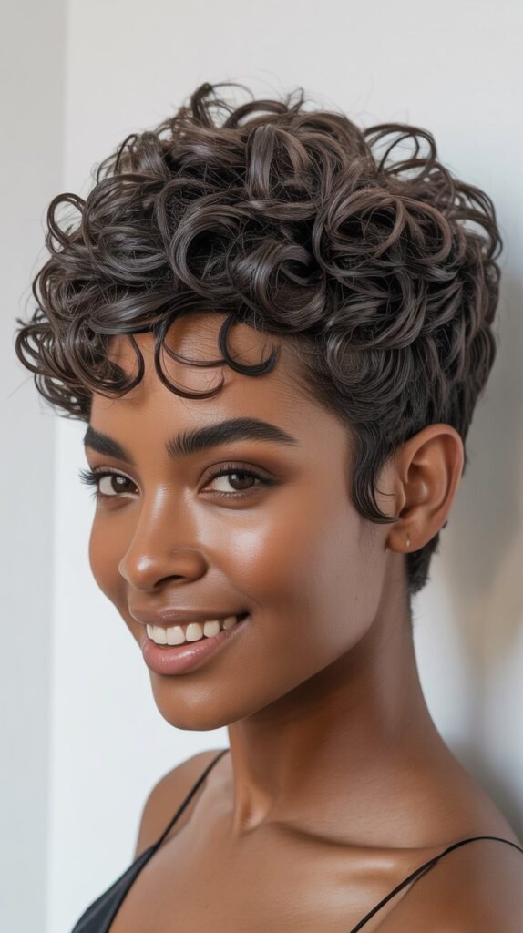 The Textured Curly Pixie