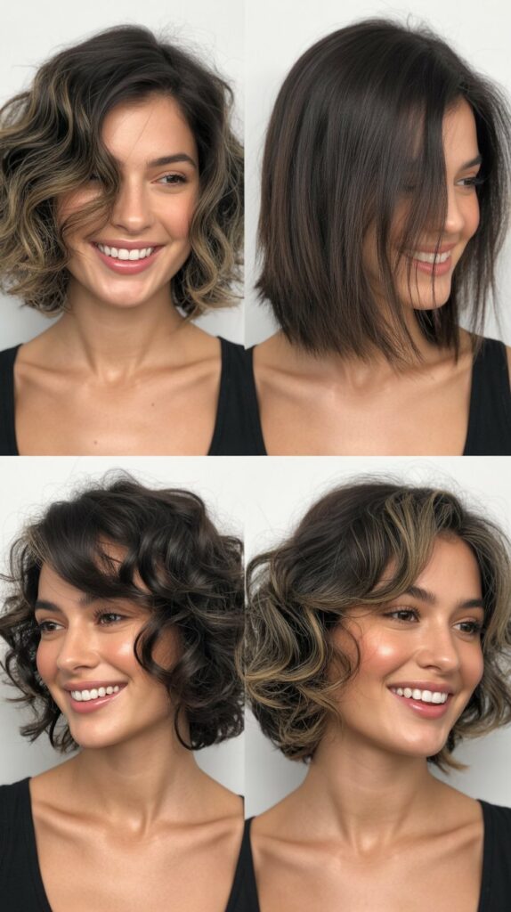  Textured Choppy Long Bob