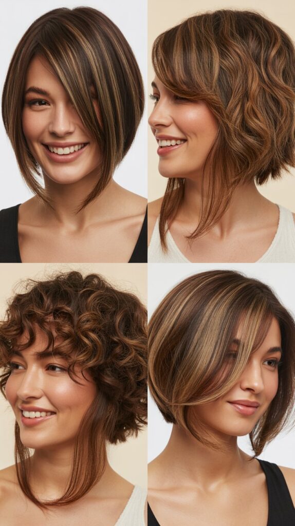  Asymmetrical Bob With Long Side Bangs