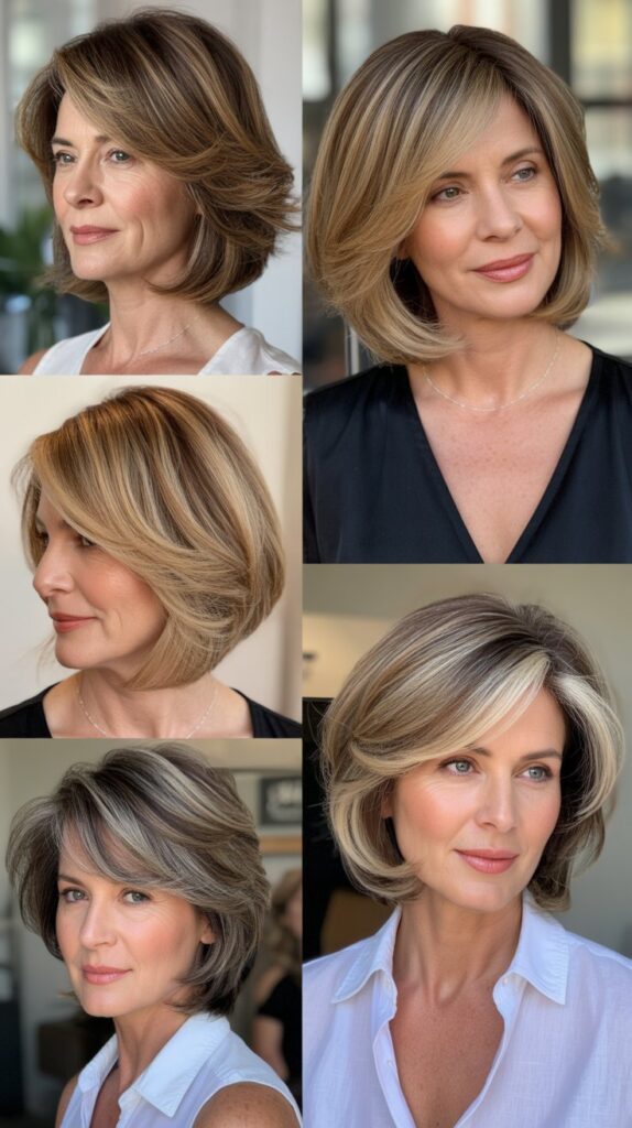 The Layered Bob with Balayage Highlights