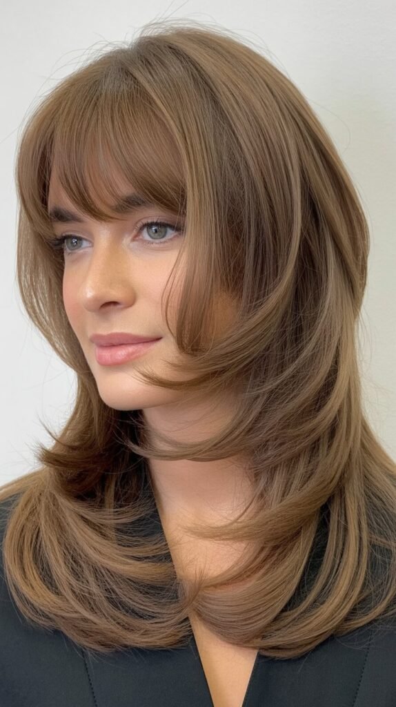 Wispy Bangs with Long Layers