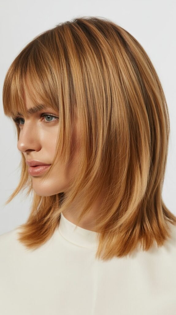 Graduated Lob With Piecey Fringe