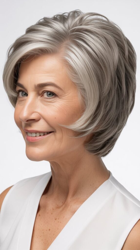 Stacked Bob with Volume at Crown