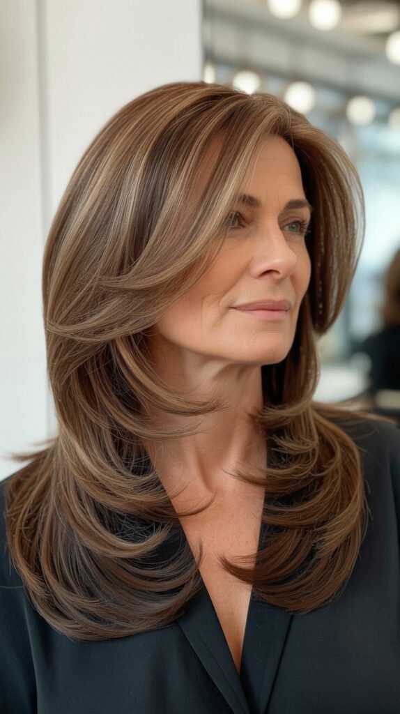 Long Layers with Face Framing