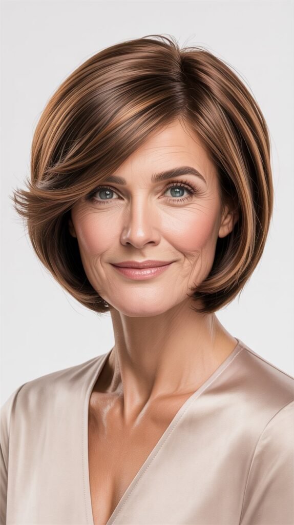 The Layered Bob for Square Face Shapes