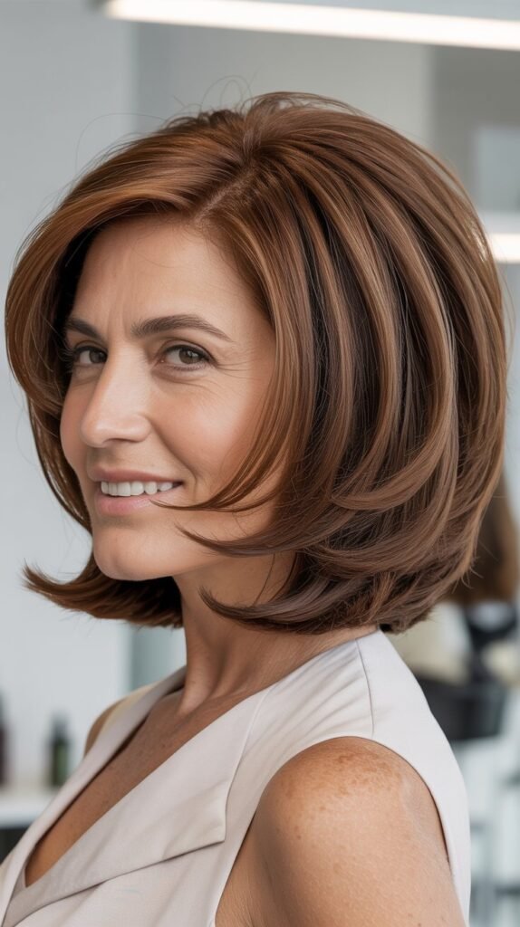 The Layered Bob for Round Face Shapes