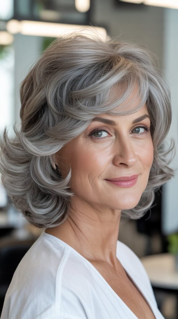 Layered Cut with Soft Curls