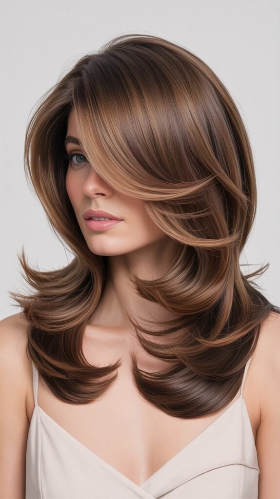 Side-Parted Long Layers