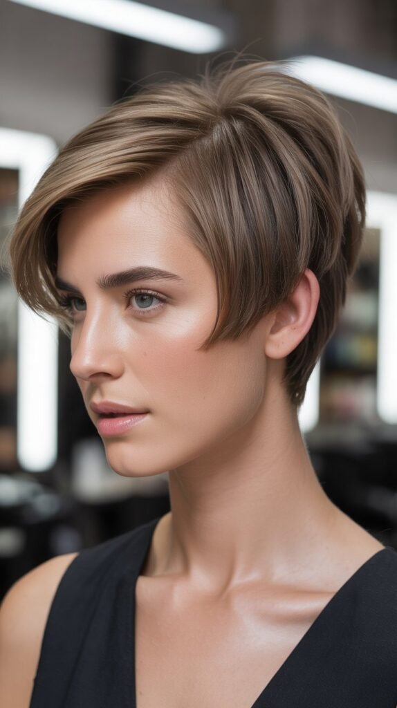 Side-Parted Pixie