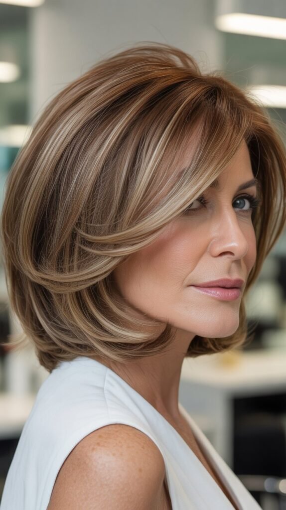 Layered Bob with Highlights