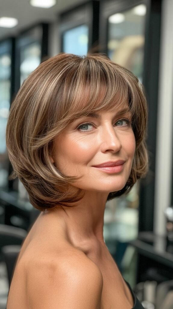 Textured Bob with Bangs