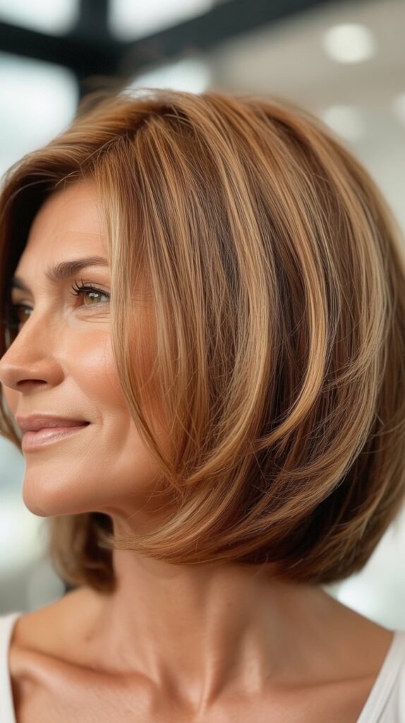 Layered Bob with Face-Framing Highlights
