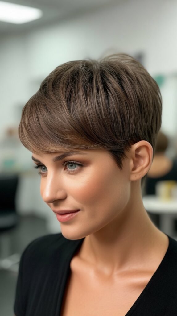 Voluminous Crown Pixie