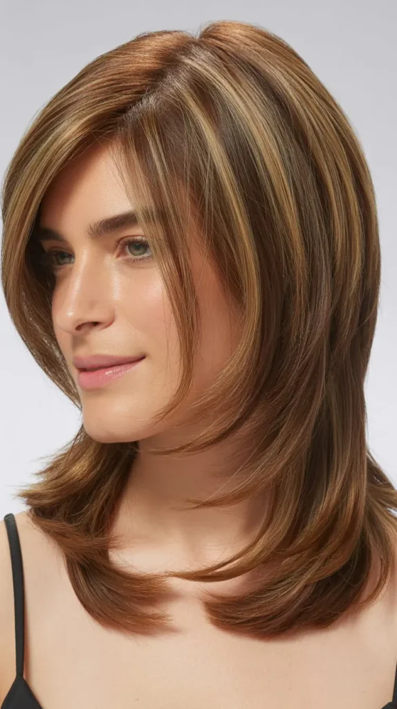 Shoulder-Length Cut With Point-Cut Layers