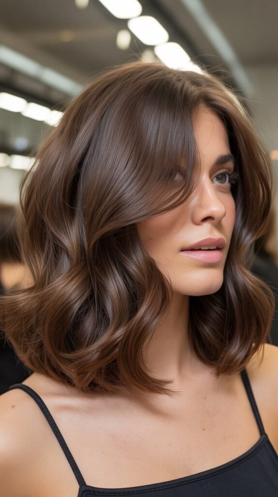 Textured Lob for Thick Hair