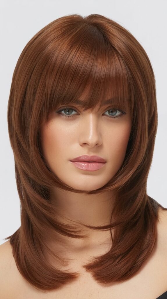 V-Cut Layers with Full Bangs