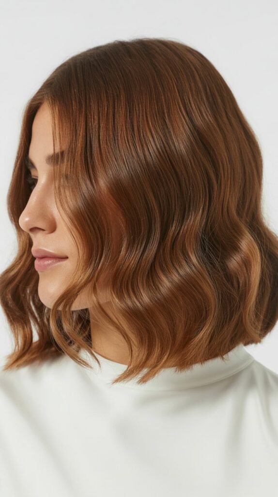 Wavy Long Bob with Minimal Layers