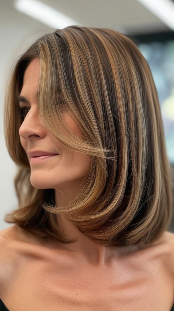Long Bob with Balayage Highlights