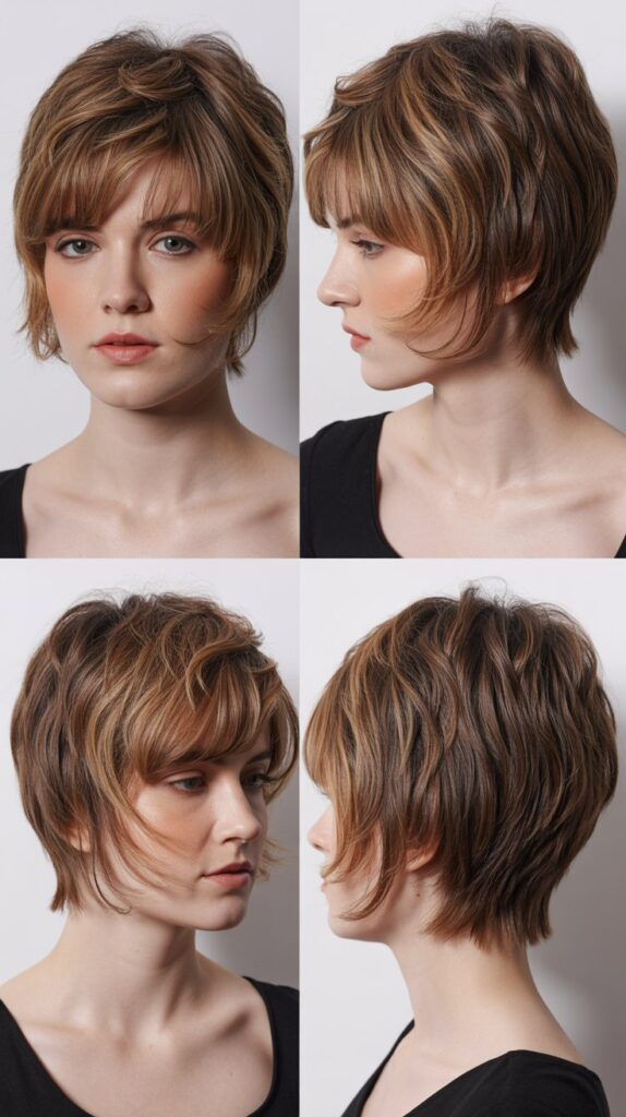 42 Medium Haircuts With Bangs for Thin Hair That Add Volume 33 Inverted Midi With Piecey Fringe