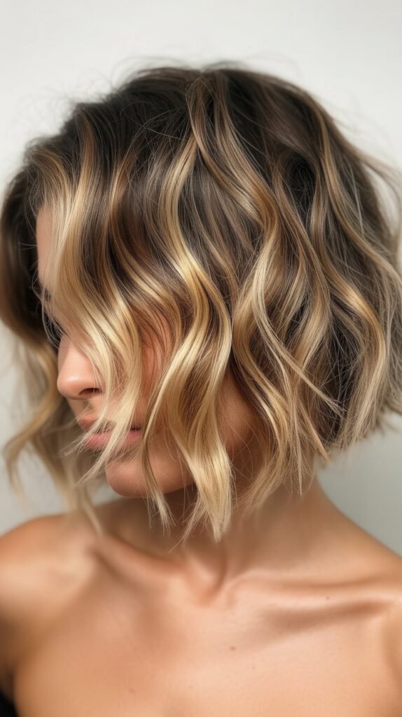 Balayage Messy French Bob