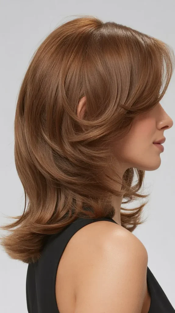 Shoulder-Length Cut With Beveled Layers