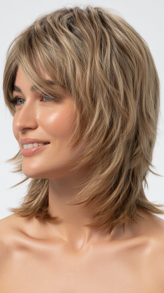 Shaggy Shoulder-Length Cut